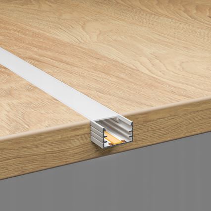 Profilé encastrable pour rubans LED, 1 m, blanc