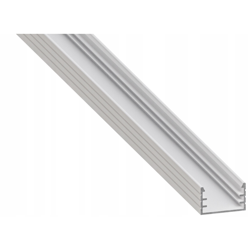 Profilé encastrable pour rubans LED, 1 m, blanc