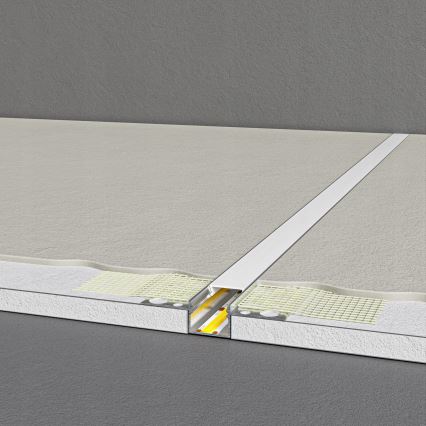 Profilo da incasso per strisce LED 1 m argento/bianco