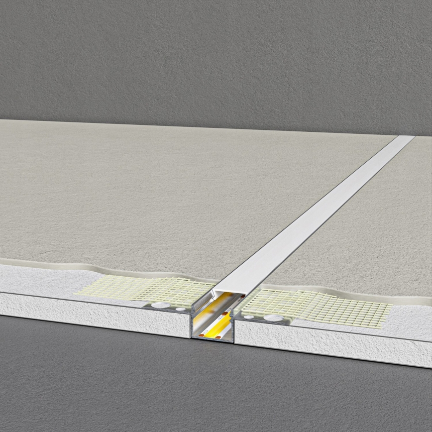 Profilo da incasso per strisce LED 1 m argento/bianco