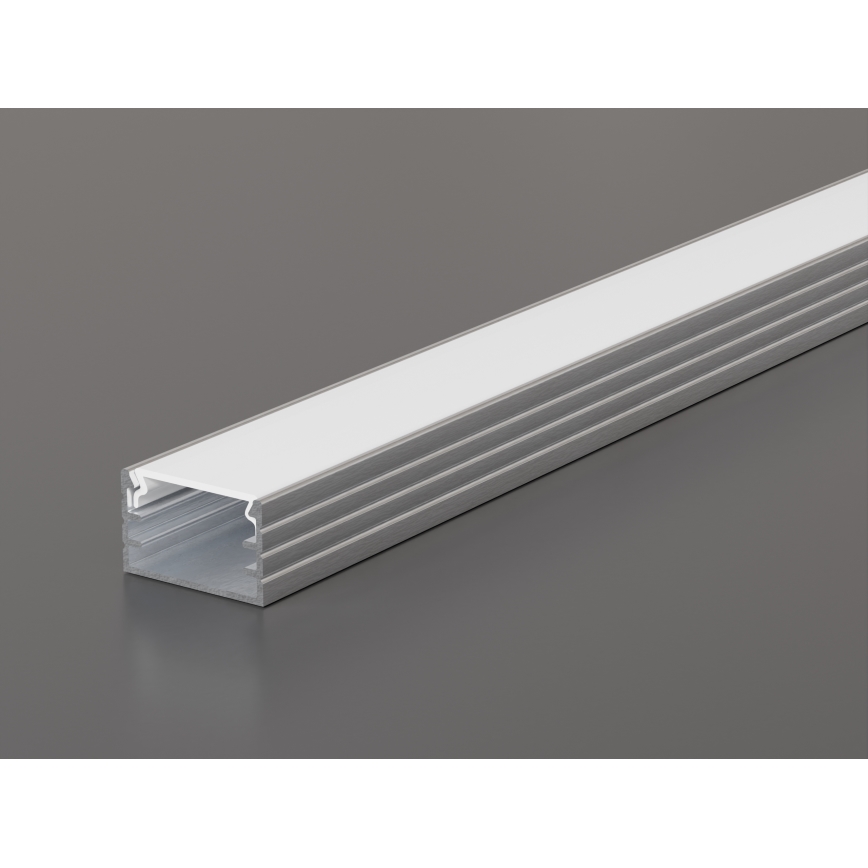 Profilo da incasso per strisce LED 1 m, argento/bianco