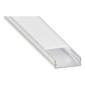 Profilo da incasso per strisce LED 1 m argento/bianco