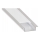 Profilo da incasso per strisce LED 1 m argento/bianco