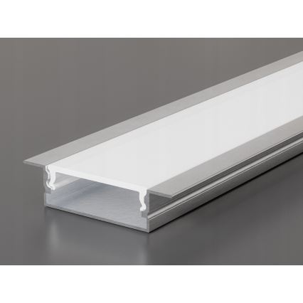 Profilo da incasso per strisce LED 1 m argento/bianco