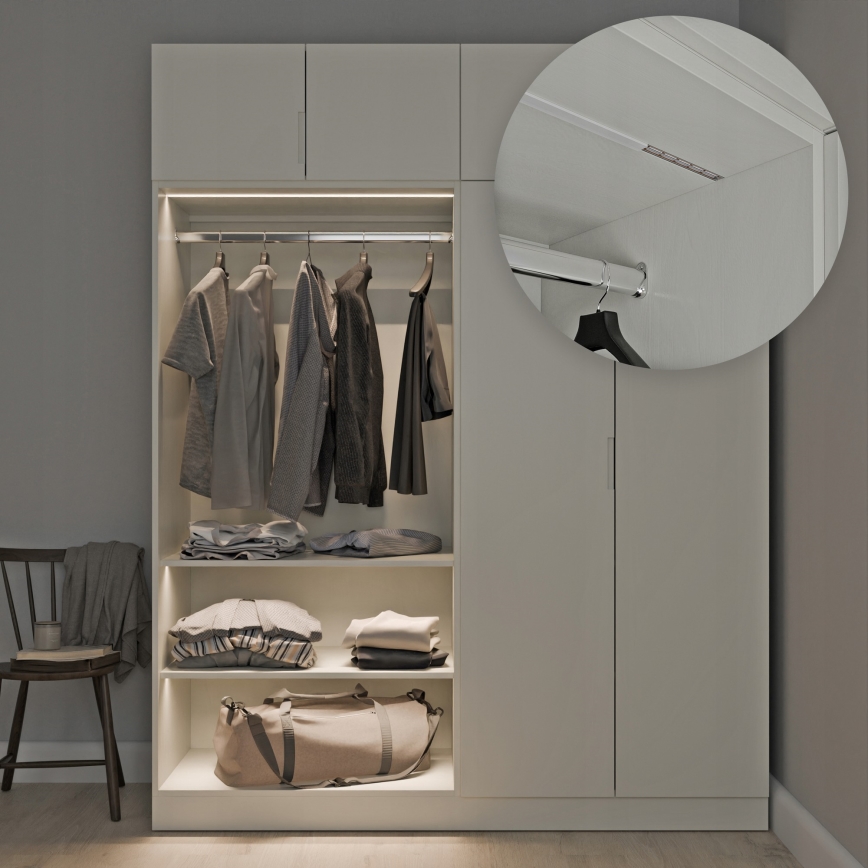 Profilo da incasso per strisce LED 1 m argento/bianco