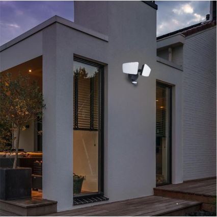Proiettore da esterno a LED con sensore LED/24W/230V 3000/4000/6000K IP54 nero