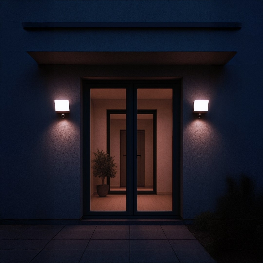 Proiettore LED con sensore di movimento e sensore crepuscolare DAVOS LED/30W/230V IP54 nero