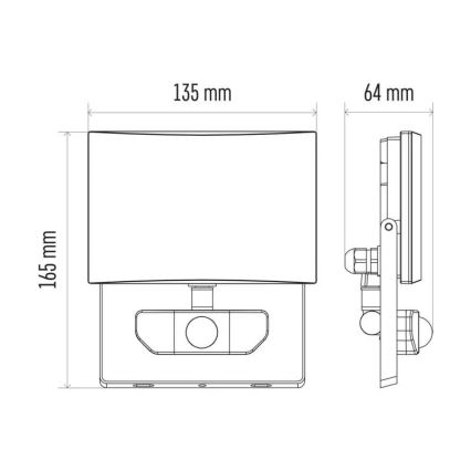 Proiettore LED con sensore LED/20W/230V IP54