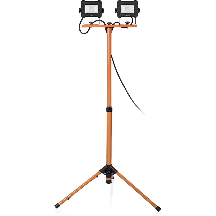 Proiettore LED con stativo 2xLED/10W/230V 4000K IP65 arancione/nero