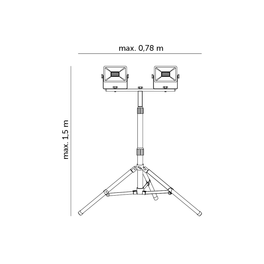 Proiettore LED con supporto 2xLED/30W/230V IP65