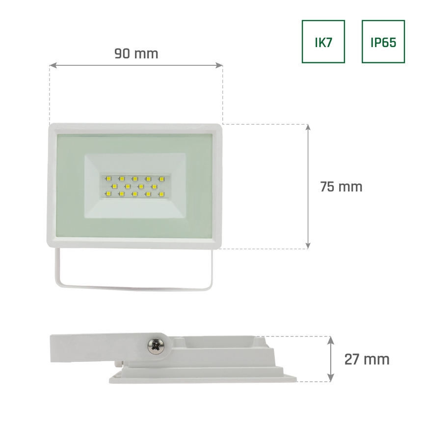 Proiettore LED da esterno NOCTIS LUX 3 LED/10W/230V 6000K IP65 bianco