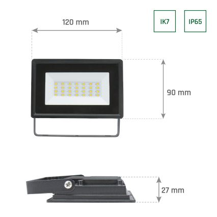 Proiettore LED da esterno NOCTIS LUX 3 LED/20W/230V 3000K IP65 nero