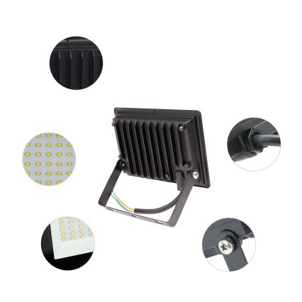 Proiettore LED da esterno NOCTIS LUX 3 LED/20W/230V 4000K IP65 nero