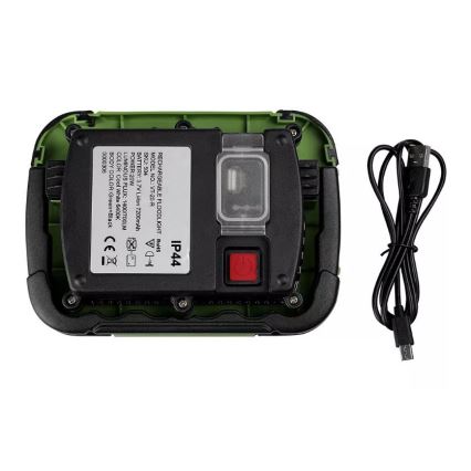 Proiettore LED dimmerabile ricaricabile SAMSUNG CHIP + funzione SOS LED/20W/3,7V/USB IP44 4000K 7200 mAh verde