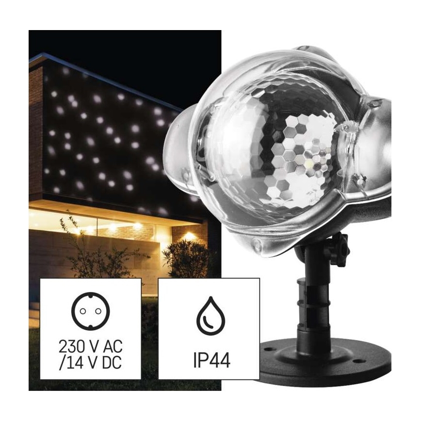 Proiettore LED Natale da esterno LED/4W/230V IP44 bianco