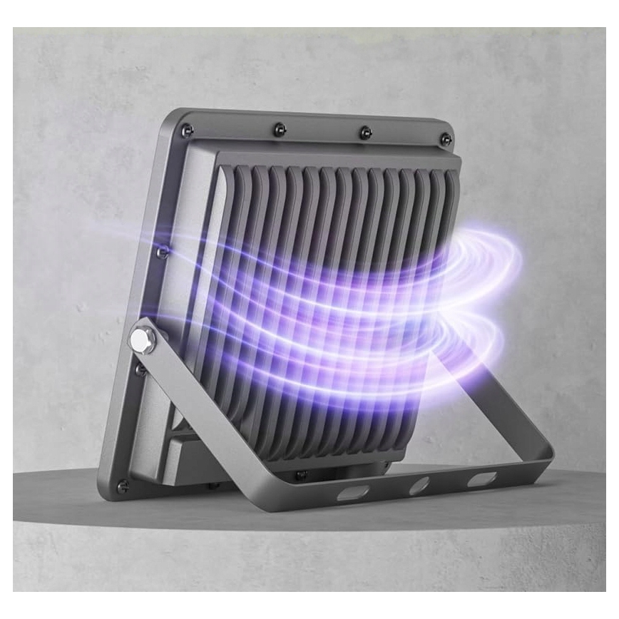 Proiettore LED per esterni, 50 W, 230 V, 4500 K, IP65, grigio