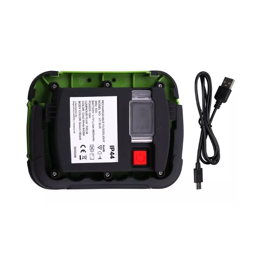 Proiettore LED ricaricabile SAMSUNG CHIP LED/10W/3,7V IP44 4000K verde