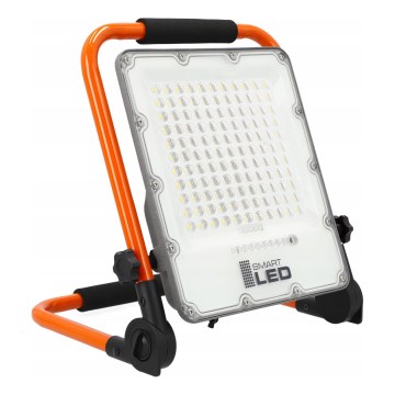 Proiettore ricaricabile a LED con supporto LED/100W/3,2V 4500K 15000 mAh IP65 arancione