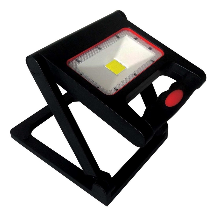 Proiettore ricaricabile dimmerabile a LED/10W/3,7V 4000 mAh IP54 nero