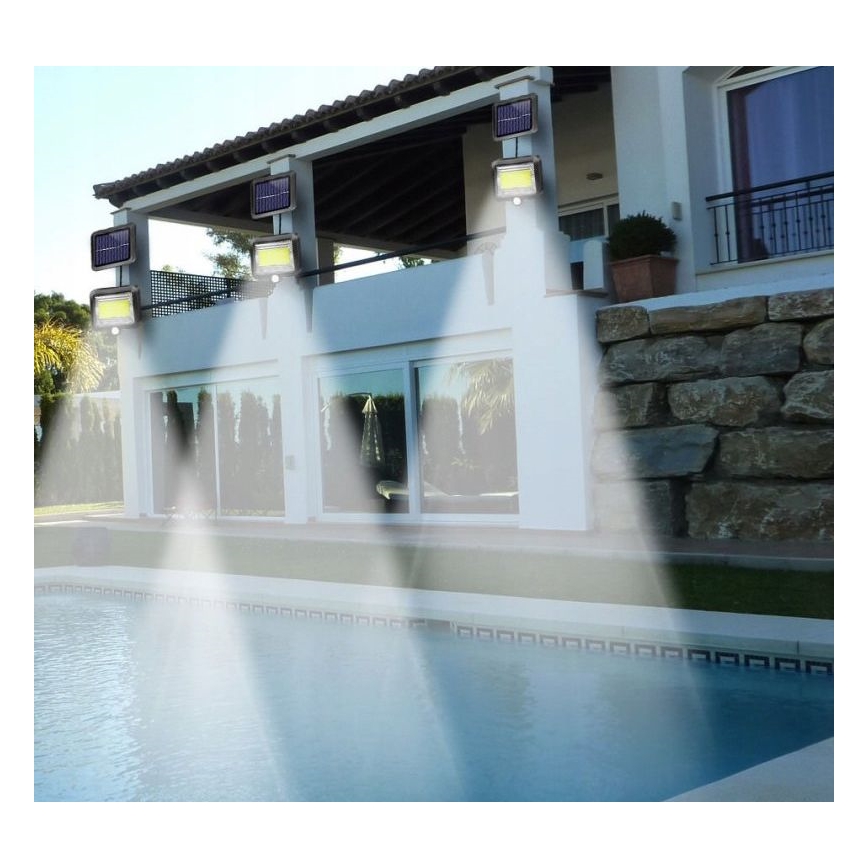 Proiettore solare a LED con sensore INTEGRA LED/3W/3,7V IP44 + telecomando