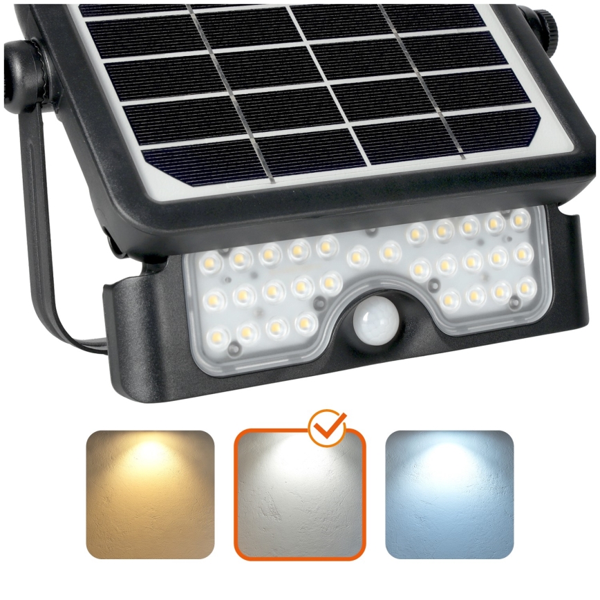Proiettore solare a LED con sensore LED/5W/3,7V 4000K IP65