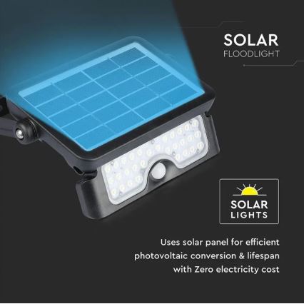 Proiettore solare a LED con sensore LED/5W/3,7V IP65 4000K