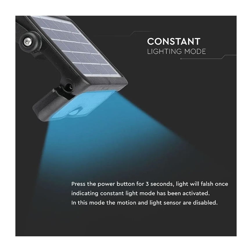 Proiettore solare a LED con sensore LED/5W/3,7V IP65 4000K