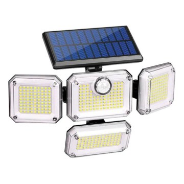 Proiettore solare con sensore GLOW LED/2,5W/3,7V 6500K IP44 2400 mAh + telecomando