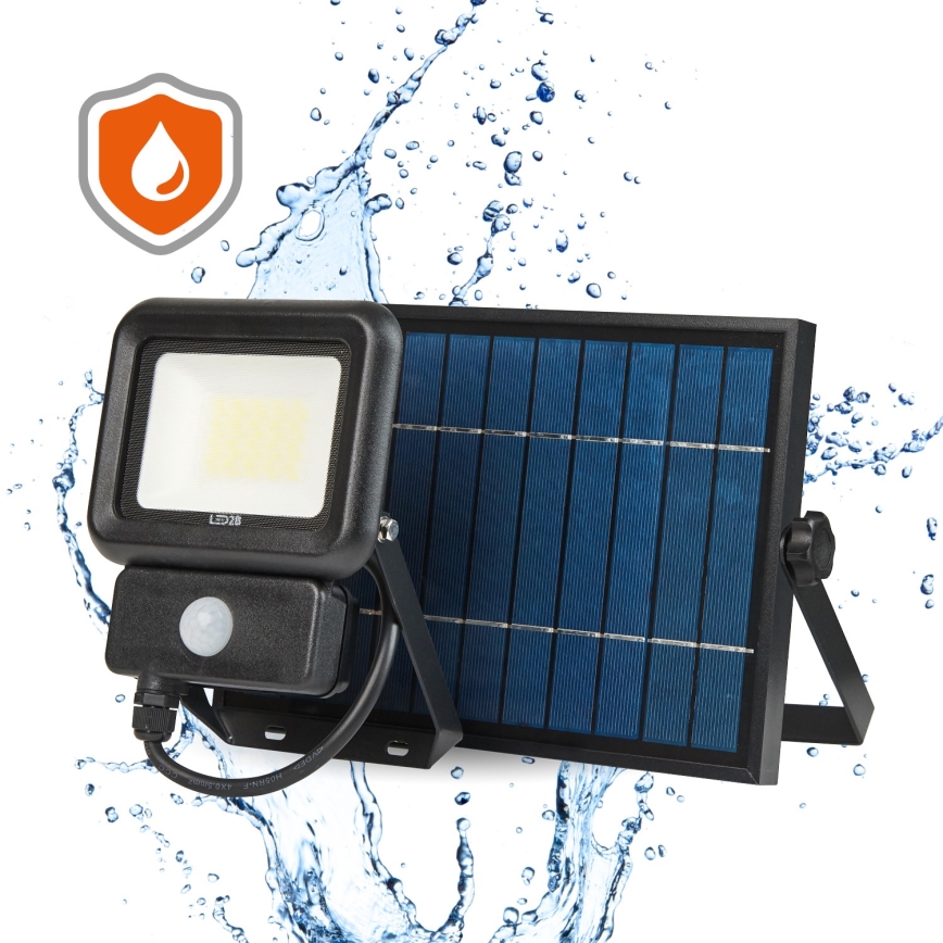 Proiettore solare da esterno a LED con sensore LED/20W/3,7V 6500K IP65