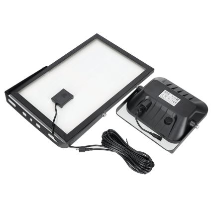 Proiettore solare da esterno con sensore LED/30W/6,4V 4000K IP65 + telecomando