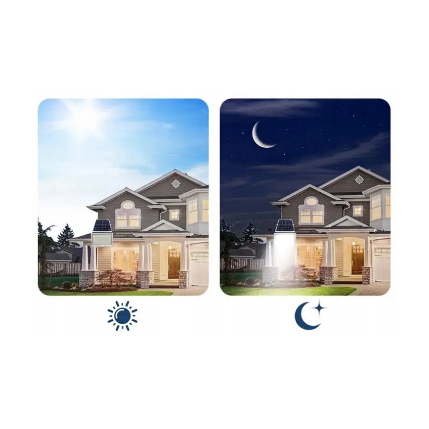 Proiettore LED solare dimmerabile 50W/3,2V 5000K 6000 mAh IP65 nero + telecomando