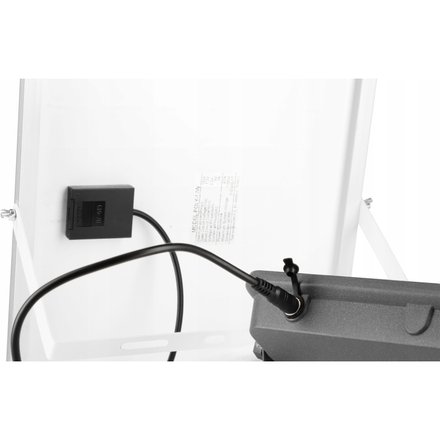 Proiettore LED solare dimmerabile 50W/3,2V 5000K 6000 mAh IP65 nero + telecomando