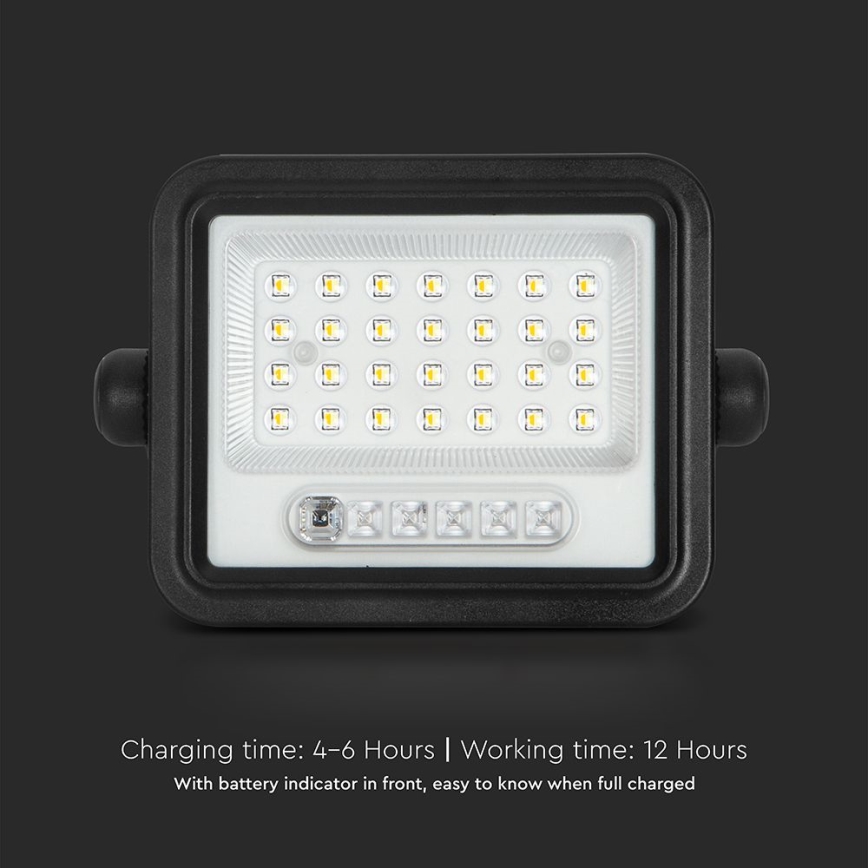 Proiettore solare LED dimmerabile LED/50W/3,2V 2000-8000K IP65 3800 mAh nero + telecomando