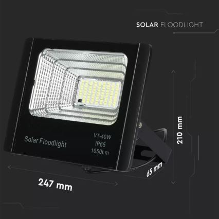 Proiettore solare LED dimmerabile LED/16W/3,2V 4000K IP65 + telecomando