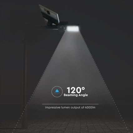 Proiettore solare stradale LED dimmerabile LED/50W/6,4V 4000K IP65 + telecomando