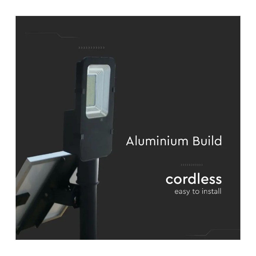 Proiettore solare stradale LED dimmerabile LED/50W/6,4V 4000K IP65 + telecomando