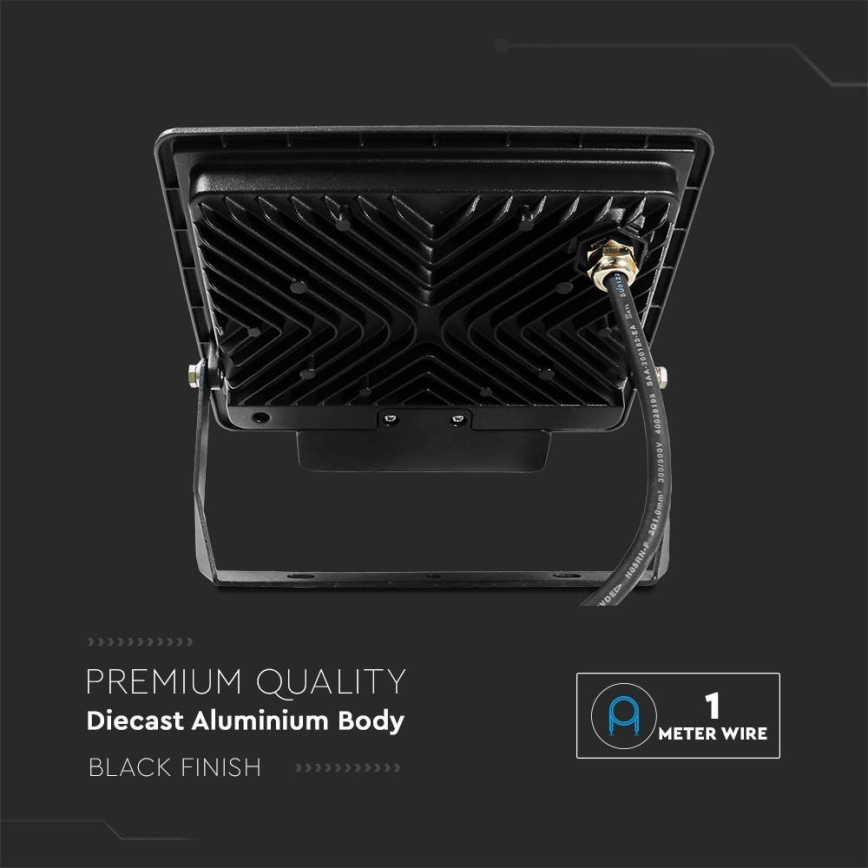 Projecteur avec détecteur LED/50W/230V 6500K IP65 noir