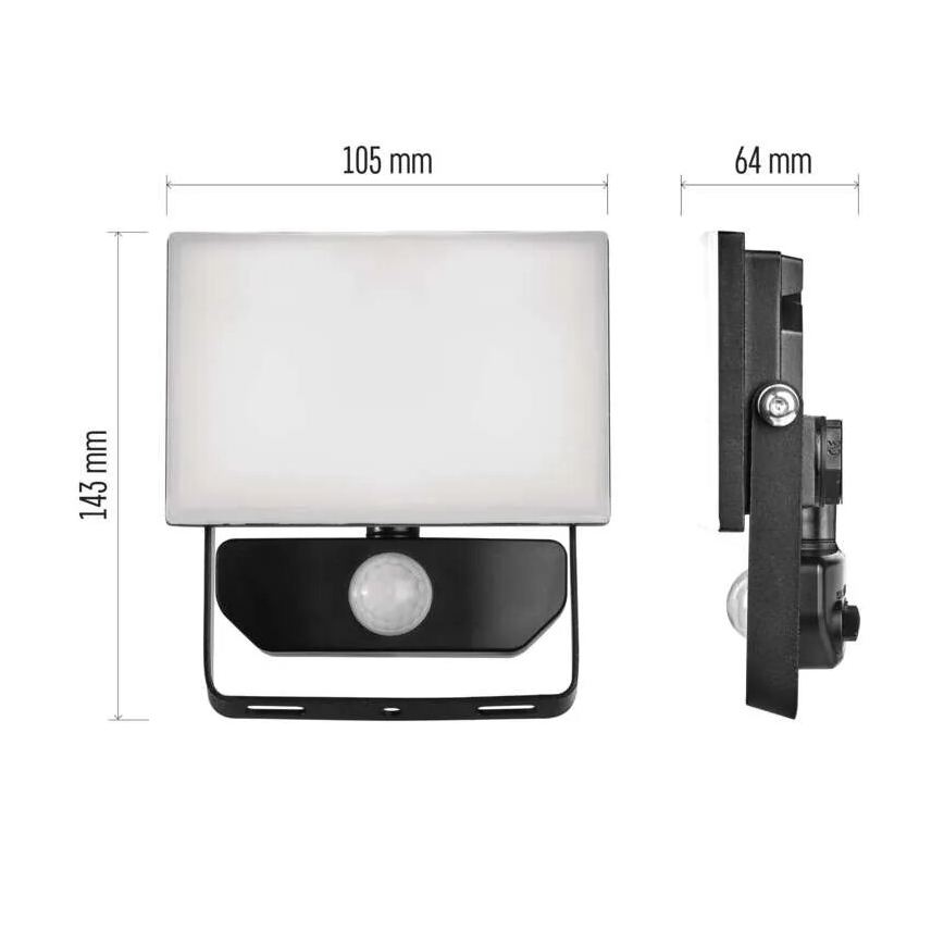 Projecteur avec détecteur TAMBO LED/10W/230V 4000K IP54