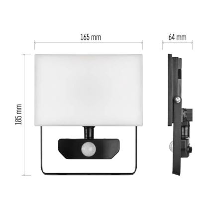 Projecteur avec détecteur TAMBO LED/30W/230V 4000K IP54