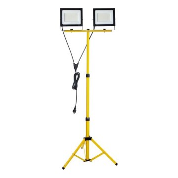 Projecteur avec support TIGRA 2xLED/100W/230V 4000K IP54 noir/jaune