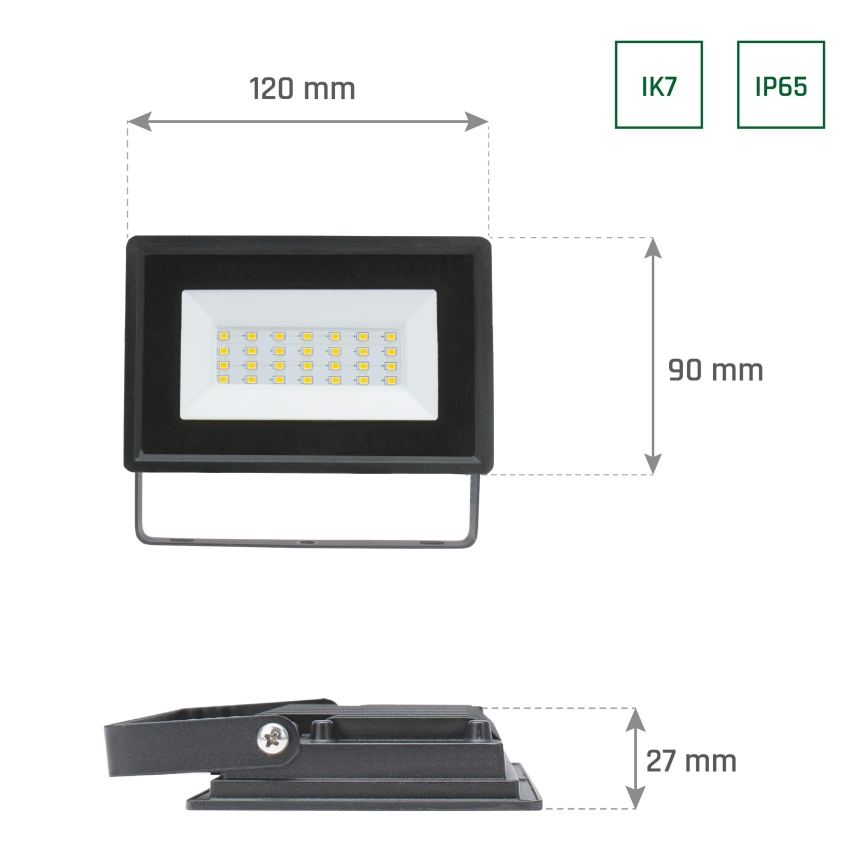 Projecteur d'extérieur NOCTIS LUX 3 LED/20W/230V 3000K IP65 noir