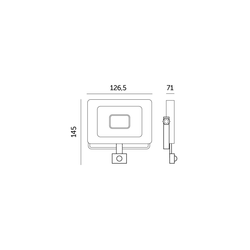 Projecteur extérieur avec détecteur LED/20W/230V IP44 6500K noir