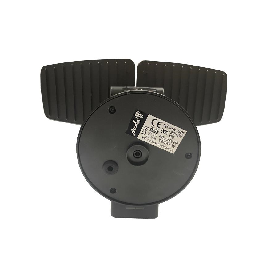Projecteur extérieur avec détecteur LED/24W/230V 3000/4000/6000K IP54 noir