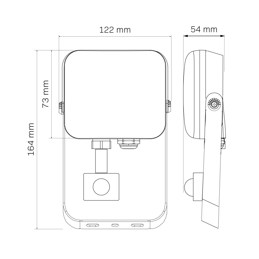 Projecteur extérieur avec détecteur MILKY LED/20W/230V 4000K IP65