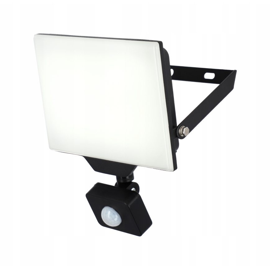 Projecteur d'extérieur LED avec détecteur de mouvement et capteur crépusculaire LED/50W/230V 4500K IP65 noir