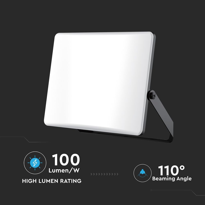 Projecteur LED/100W/230V 3000/4000/6500K IP65 noir