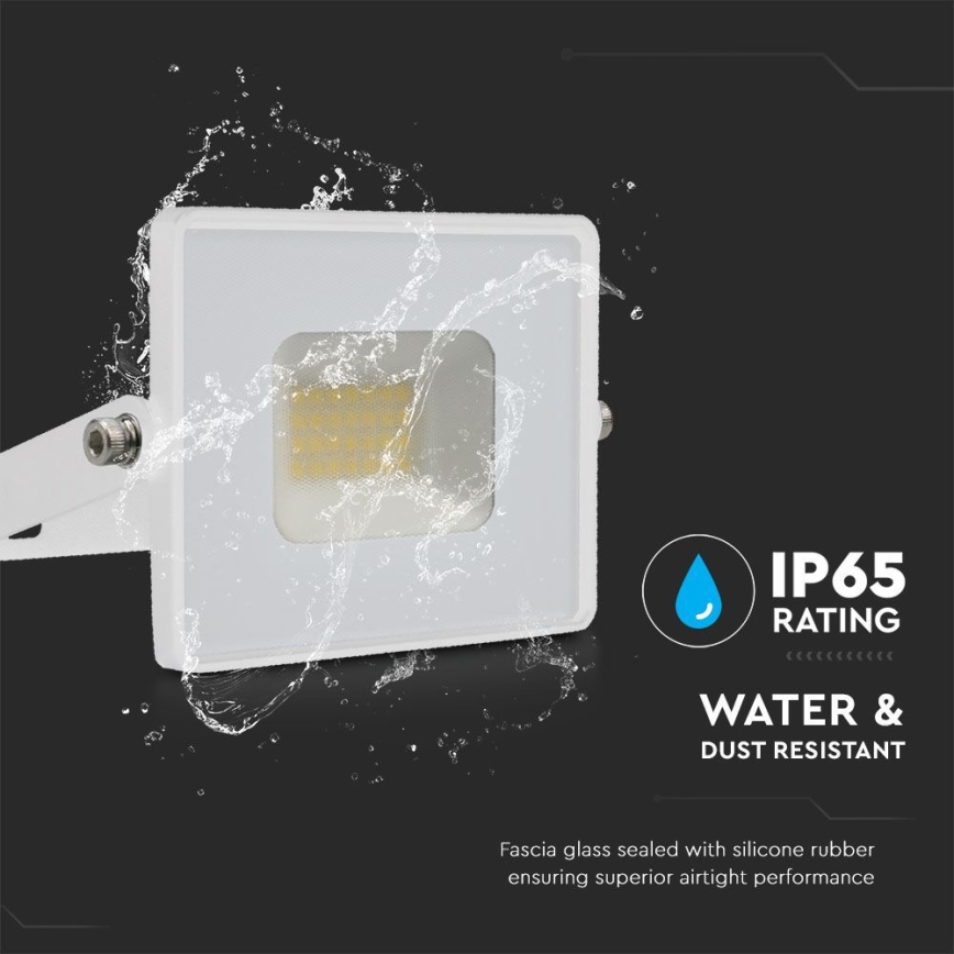 Projecteur LED/20W/230V 6500K IP65 blanc