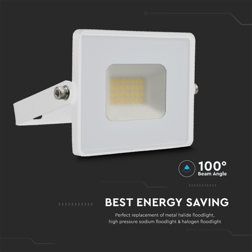 Projecteur LED/20W/230V 6500K IP65 blanc