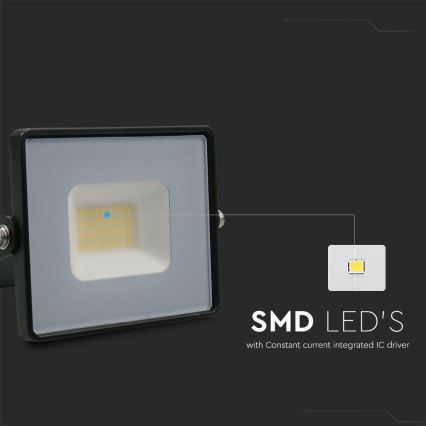 Projecteur LED/20W/230V 6500K IP65 noir