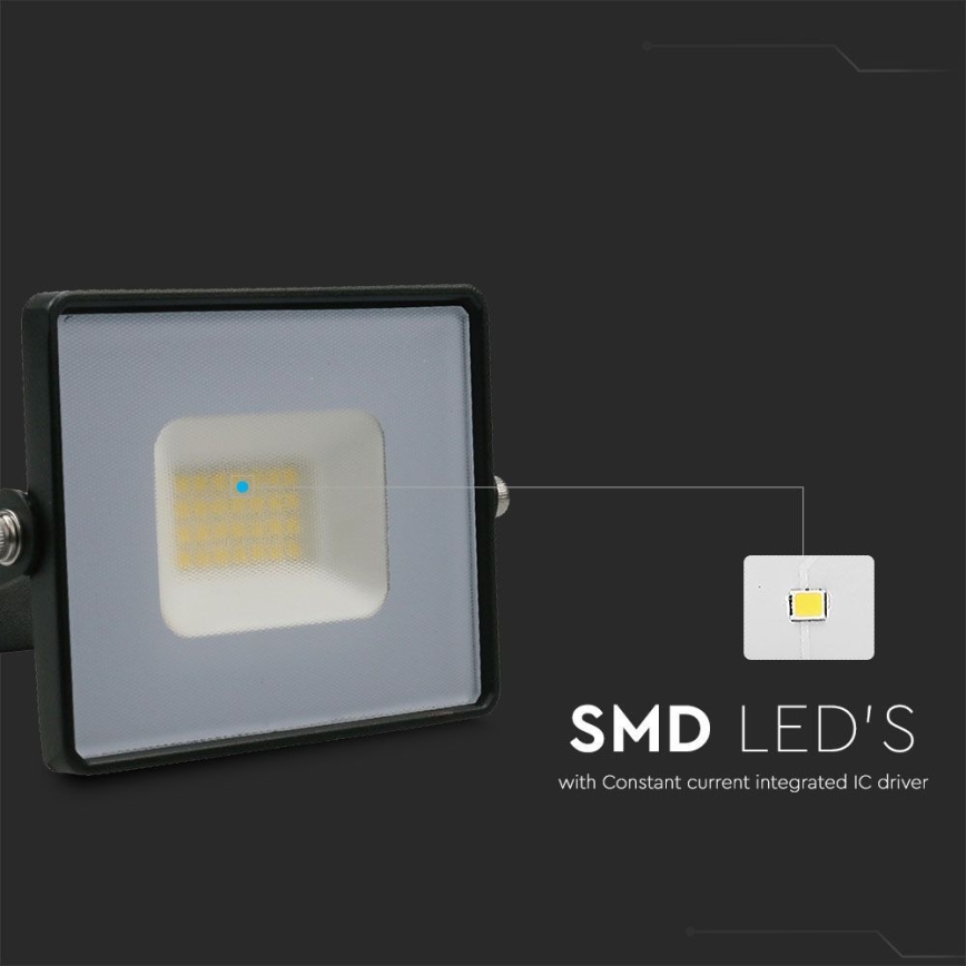 Projecteur LED/20W/230V 6500K IP65 noir